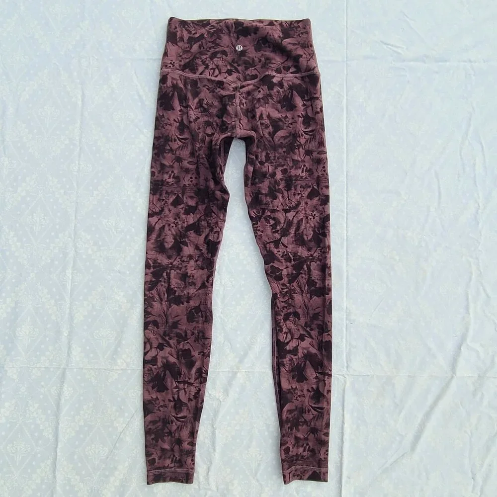 Lululemon Align Pant 28" - Mini Dusk Floral Antique Bark Black - Size 6 - Picture 11 of 16